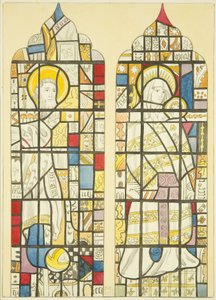 Glas-in-loodraam in het zuidraam van het zuidelijke transept van St. Mary Redcliffe door Joseph Manning