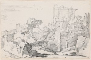 Casino Farnese op de Palatijnse heuvel, Rome door Joseph Marie Vien
