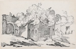 De grot van de nimf Egeria door Joseph Marie Vien