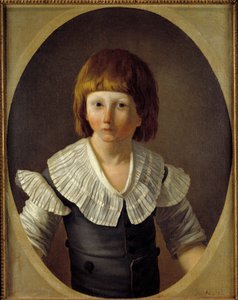 Portret van Louis XVII (1785-1795) in de tempelgevangenis