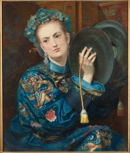 Een Vrouw in een Oosters Kostuum, 1866 door Joseph Middleton Jopling