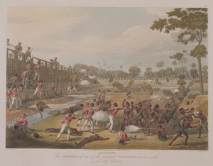 Rangoon: De bestorming van een van de belangrijkste schansen op 8 juli 1824, plaat 15 uit 