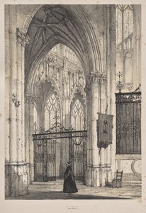Architectuur van de Middeleeuwen: Kerk van St. Riquier, nabij Abbeville door Joseph Nash