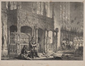 Architectuur van de Middeleeuwen: In Arundel Kerk, Sussex door Joseph Nash