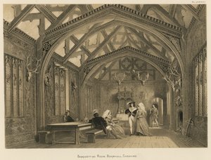 Banketzaal, Bramhall, Cheshire door Joseph Nash