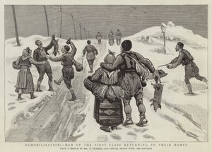 Demobilisatie! Mannen van de Eerste Klasse keren terug naar hun huizen door Joseph Nash