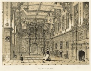 Hal, Audley End, Essex door Joseph Nash