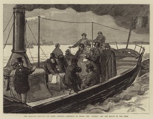 De Voorgestelde Haven voor Rome, Generaal Garibaldi aan Boord van de Tevere bij de Monding van de Tiber