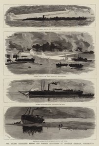 De recente onderzeese mijn- en torpedo-operaties in Langston Harbour, Portsmouth