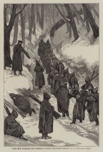 Met de Russen en Generaal Rauch, het Slepen van Kanonnen een Berg Op door Joseph Nash