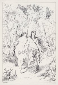 Shelleys Prometheus Ontketend, Acte II, Scene 1 door Joseph Noel after Paton