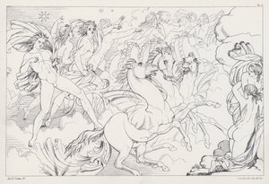 Shelleys Prometheus Ontketend, Acte II, Scene 4 door Joseph Noel after Paton