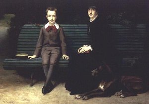 Mme Memssiere en haar zoon