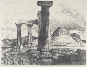 Acro, Korinthe vanuit Korinthe, 1913 door Joseph Pennell
