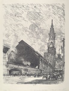 Broad St. Station door Joseph Pennell