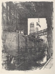 Het slagschip bouwen door Joseph Pennell