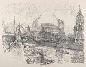 Bouw van het Freidrich-Strasse Station, 1921