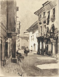 Calle Mayor Alcalá door Joseph Pennell