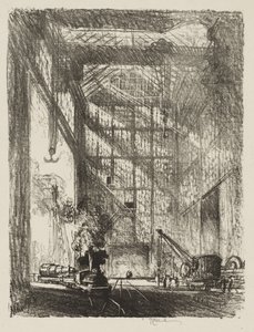 Engels Oorlogswerk: Het Binnenbrengen van het Kanon door Joseph Pennell