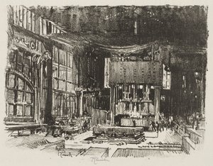 Engels Oorlogswerk: De Acolieten Bereiden het Altaar van de Oorlogsgod Voor door Joseph Pennell