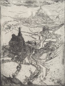 Le Puy, 1894 door Joseph Pennell