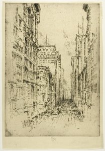 Lower Broadway door Joseph Pennell