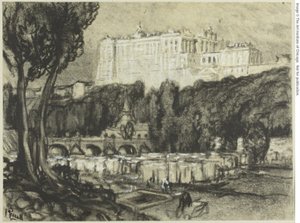 Madrid: Het Paleis door Joseph Pennell