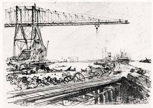 Mount Hope, plaat II uit Het Panamakanaal door Joseph Pennell door Joseph Pennell