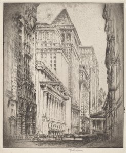 New York Stock Exchange door Joseph Pennell
