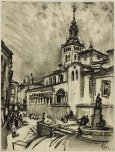 San Martín, Segovia door Joseph Pennell