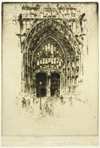 Zuiddeur, Beauvais door Joseph Pennell