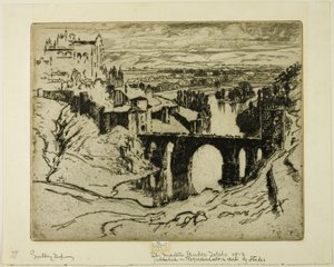 St. Martins Brug, Toledo door Joseph Pennell