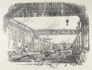 Stalen Staven voor Granaten, 1916 door Joseph Pennell