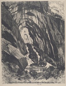 De Kathedraaldeur door Joseph Pennell