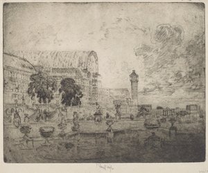Het Crystal Palace door Joseph Pennell