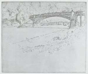 De Eads Brug, St. Louis [boven], 1919 of later door Joseph Pennell