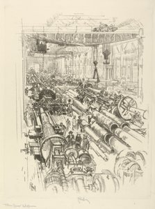 De Engelse Oorlog Serie: W.441. De Wapenwinkel door Joseph Pennell