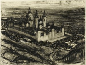 Het Escorial vanaf de zetel van Phillip (de stoel van Phillip)