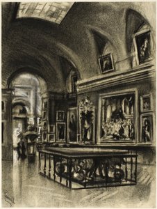 De Grote Galerij van het Prado door Joseph Pennell