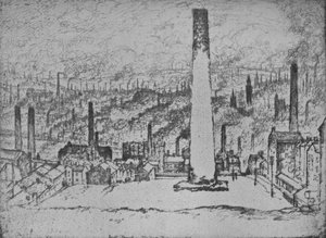 De grote stapel, Bradford door Joseph Pennell