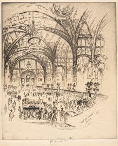 De Hal van IJzer, Pennsylvania Station, New York door Joseph Pennell