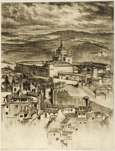 Het Hospice van Sint Jan, Toledo door Joseph Pennell