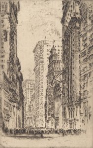 De Beurs, 1904 door Joseph Pennell