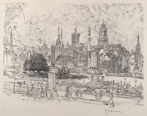 Uitzicht op de Spree, Berlijn, 1921