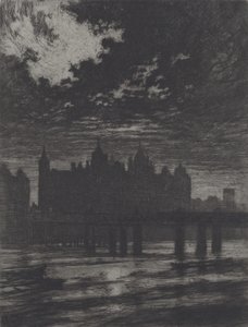 Whitehall Court door Joseph Pennell
