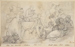 Picknick. 12 dames en heren in de open lucht door Joseph Petzl