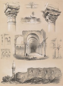 Details, moskee van Amrou, in Caïro, 1843 door Joseph Philibert Girault De Prangey