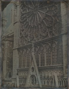 Roosvenster, Notre-Dame kathedraal, Parijs door Joseph Philibert Girault De Prangey