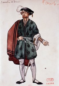 Kostuum voor het personage Faust in Damnation of Faust door Hector Berlioz, schets door Joseph Porphyre Pinchon door Joseph Porphyre Pinchon