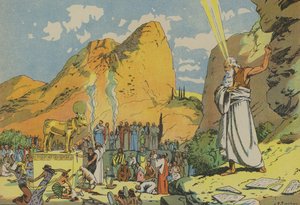 Mozes en het Gouden Kalf door Joseph Porphyre Pinchon